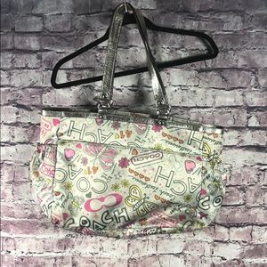 Coach multi color graffiti bandana gray baby bag